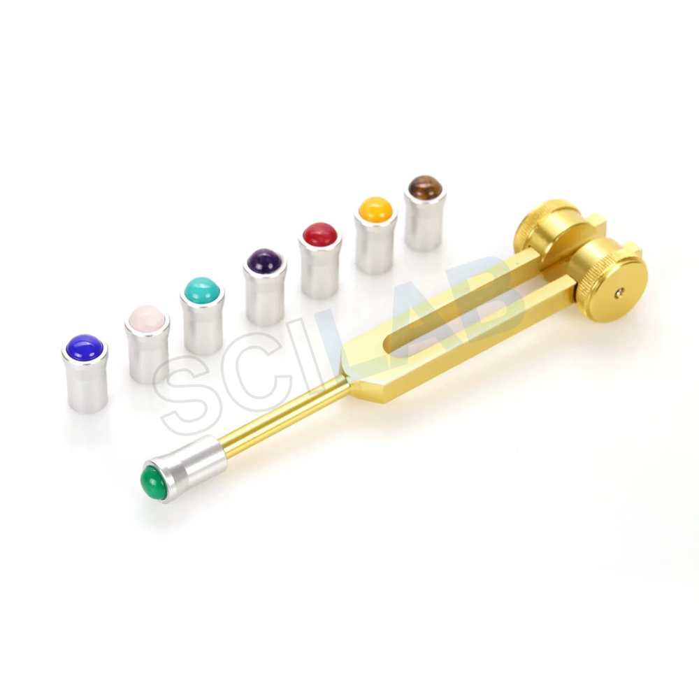 12 mm Silver Gemstone Tuning Fork Vibration Feet